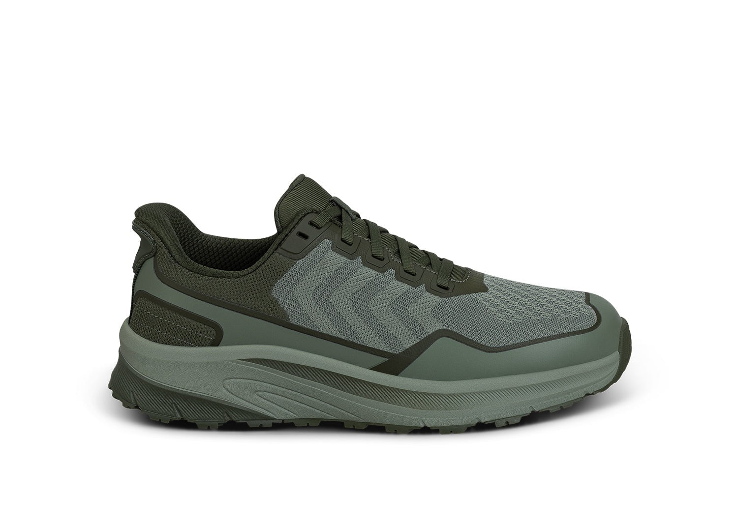 Orthofeet Tilos Trail Hands-Free Cushioned Support Men's Sneakers - Sage/army Green - Product View - 1