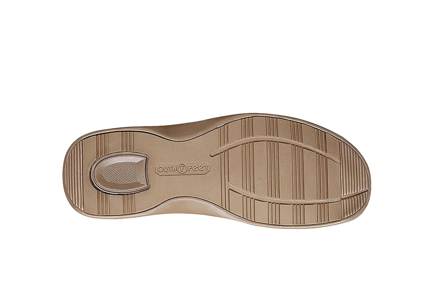 Orthofeet Tuscany Men's Slippers - Brown - Sole View - 7
