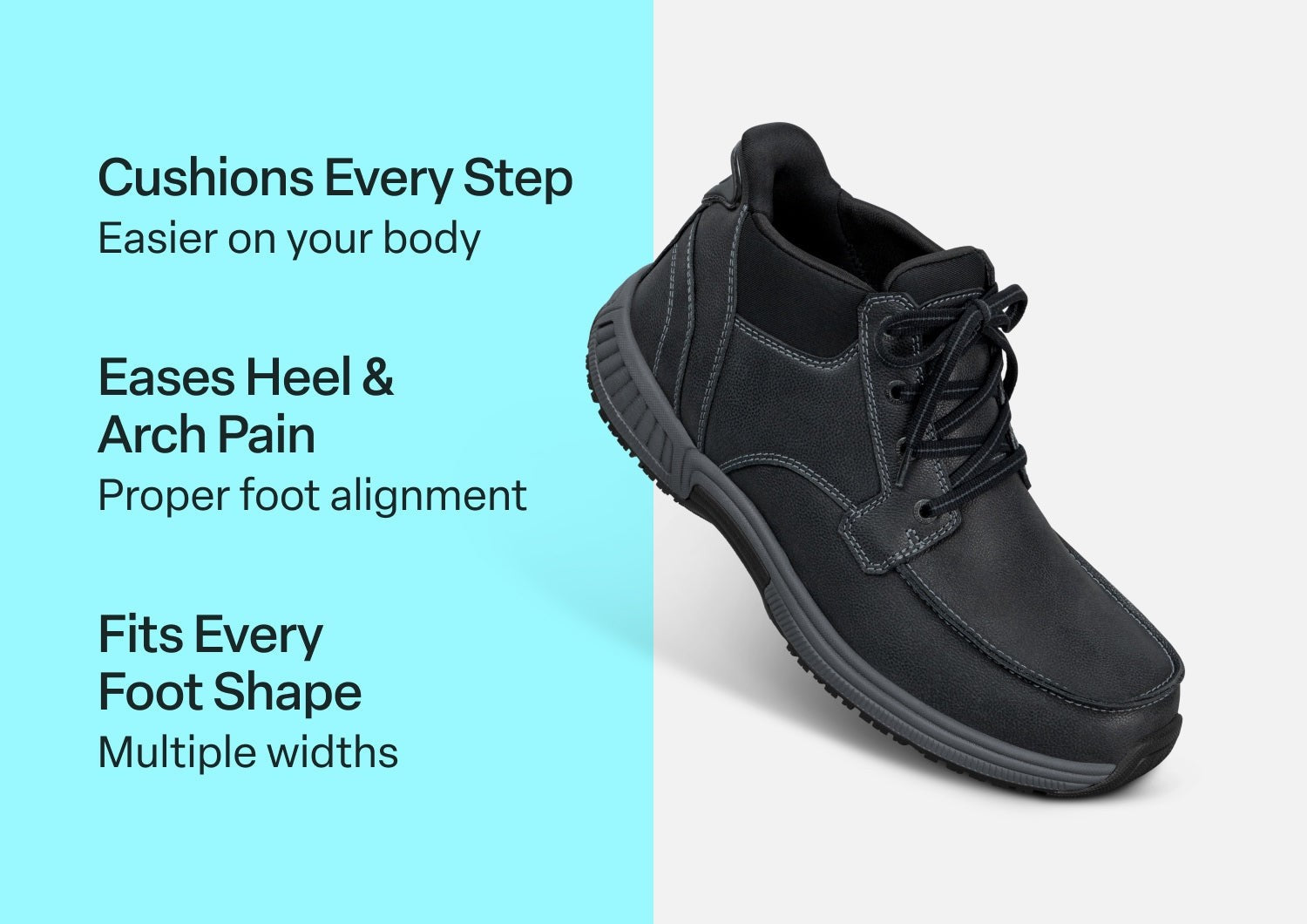 Orthofeet Verno Hands-Free - Black - Comfort Benefits - 2
