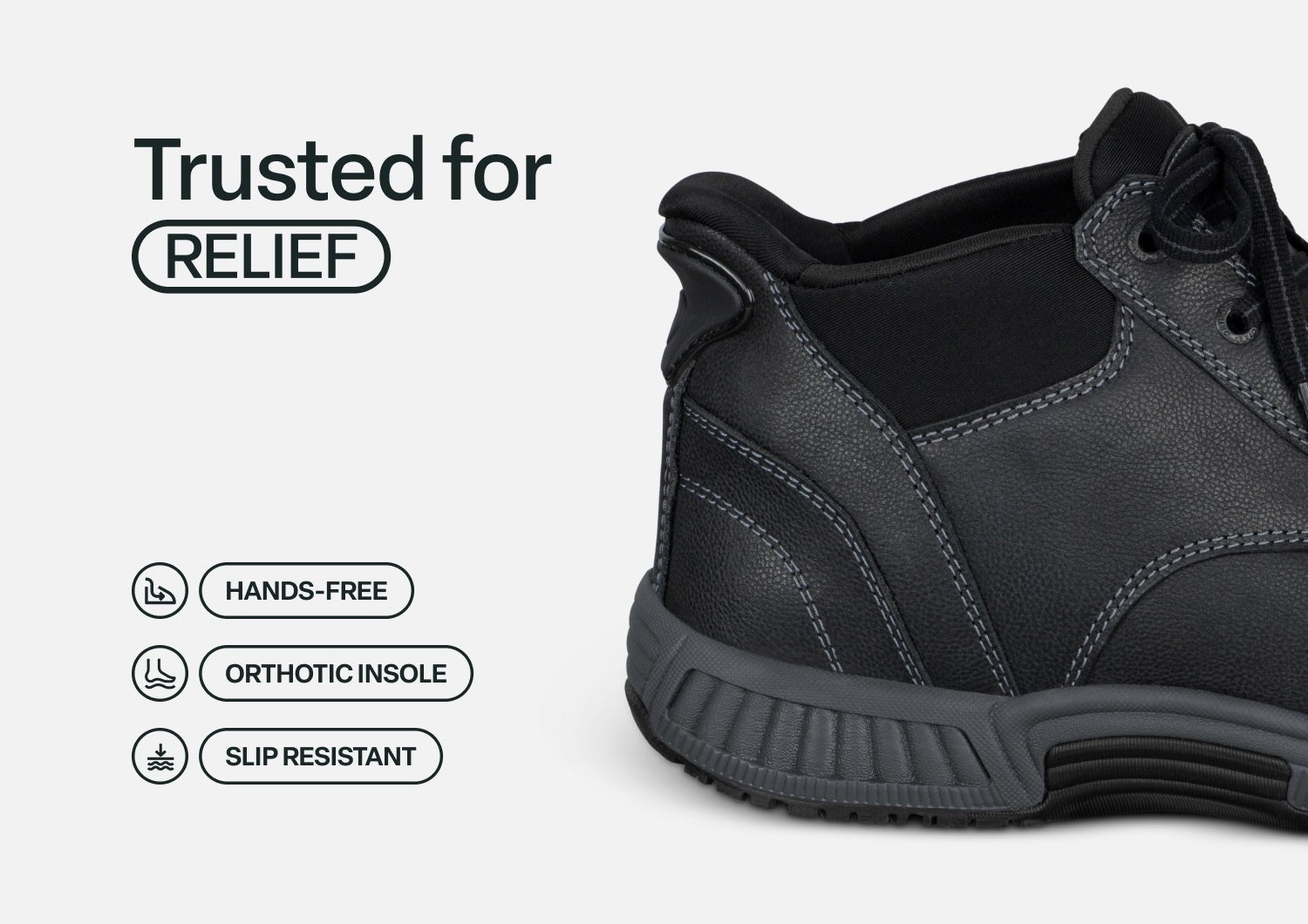 Orthofeet Verno Hands-Free - Black - Feature Detail - 3