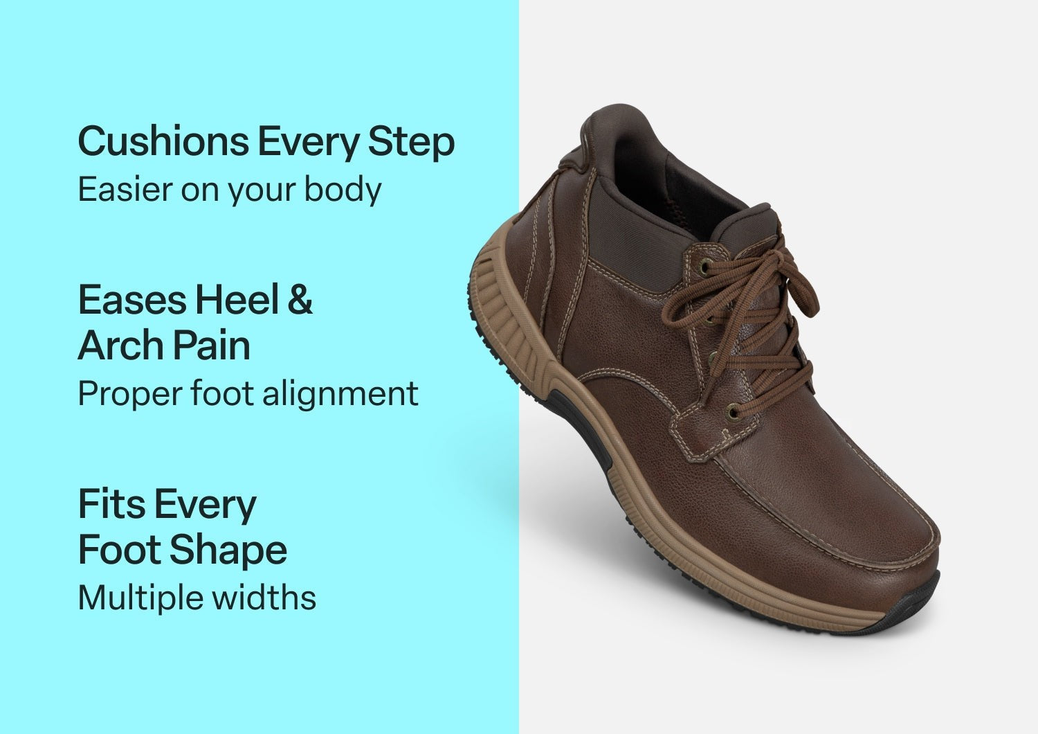 Orthofeet Verno Hands-Free - Brown - Comfort Benefits - 2