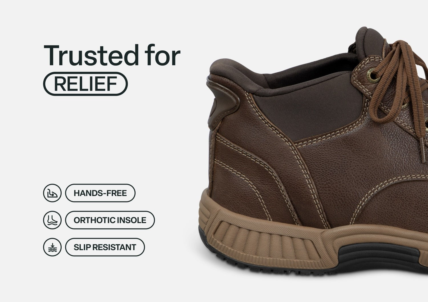 Orthofeet Verno Hands-Free - Brown - Feature Detail - 3