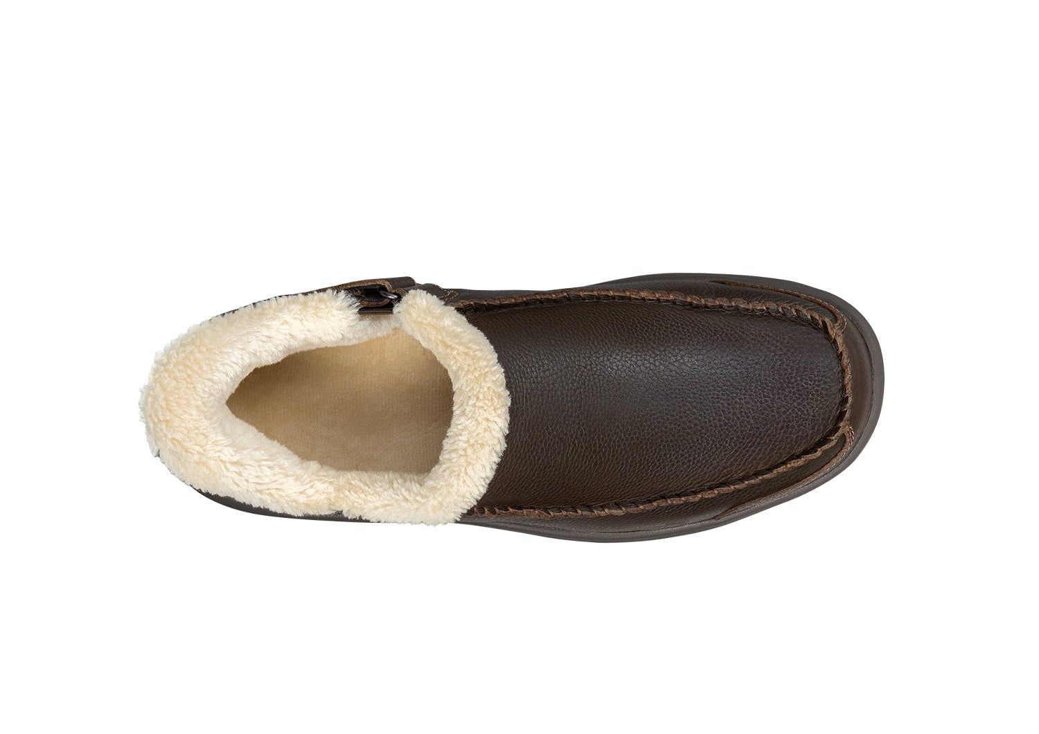 Orthofeet Vito Hands-Free Supportive Comfort Men's Slippers - Brown - Bird's Eye View - 5