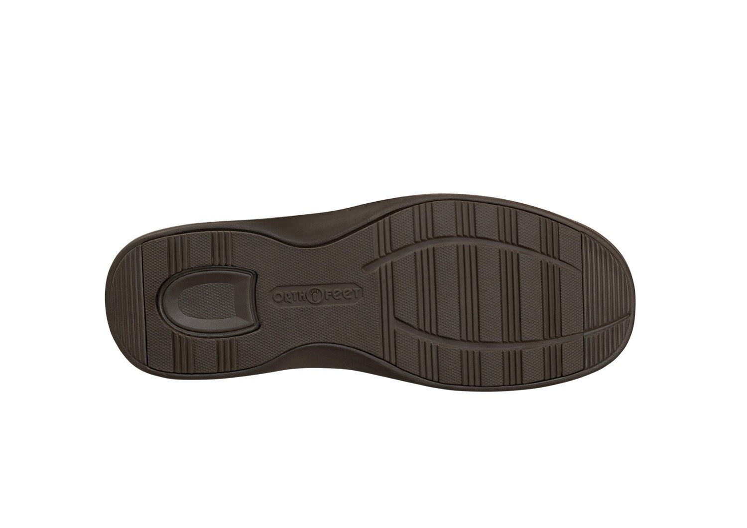 Orthofeet Vito Hands-Free Supportive Comfort Men's Slippers - Brown - Sole View - 6