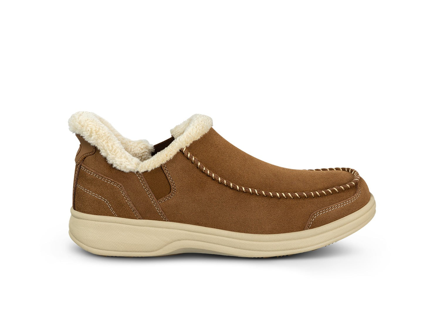 Orthofeet Vito Hands-Free Supportive Comfort Men's Slippers - Chestnut - Product View - 1