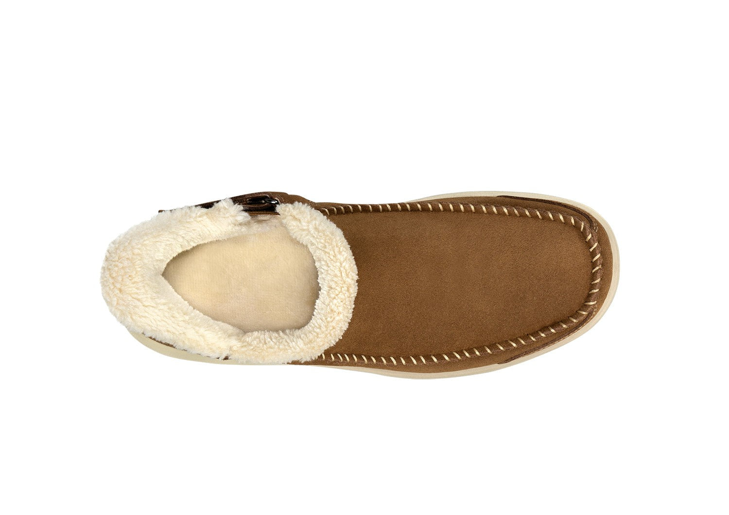 Orthofeet Vito Hands-Free Supportive Comfort Men's Slippers - Chestnut - Bird's Eye View - 6