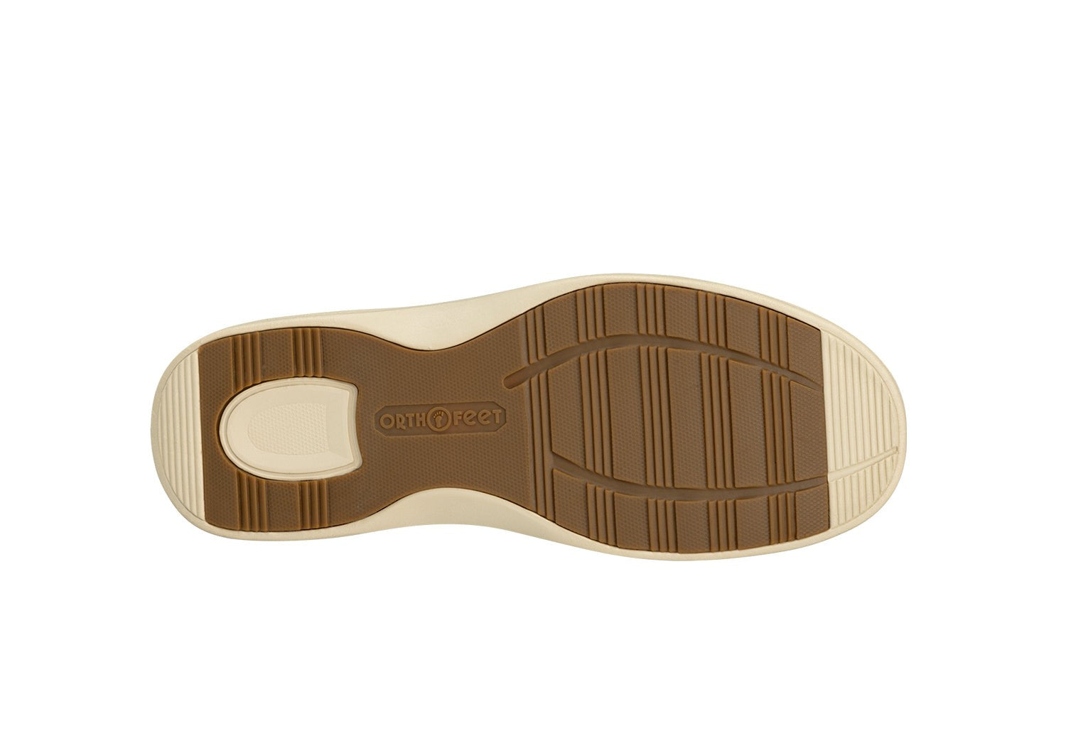 Orthofeet Vito Hands-Free Supportive Comfort Men's Slippers - Chestnut - Sole View - 7