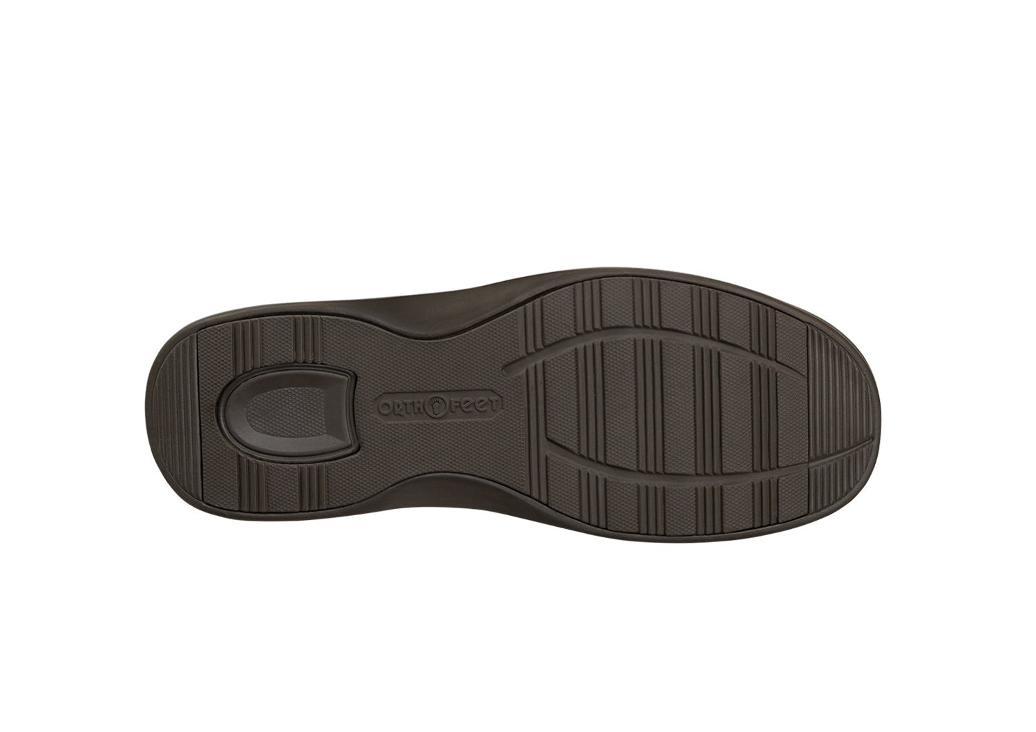 Orthofeet Vito Hands-Free Supportive Comfort Men's Slippers - Chocolate - Sole View - 6