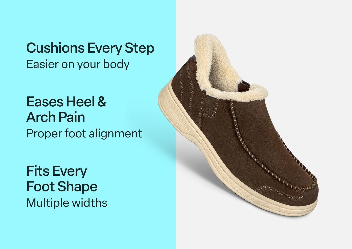 Orthofeet Vito Hands-Free Supportive Comfort Men's Slippers - Loden - Comfort Benefits - 2