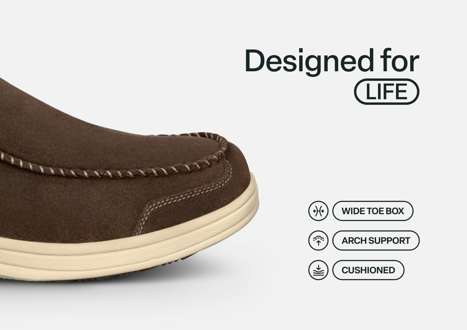 Orthofeet Vito Hands-Free Supportive Comfort Men's Slippers - Loden - Feature Detail - 4