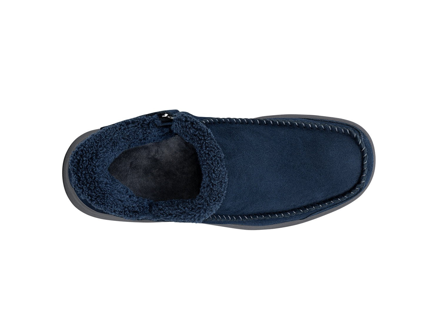 Orthofeet Vito Hands-Free Supportive Comfort Men's Slippers - Navy - Bird's Eye View - 5