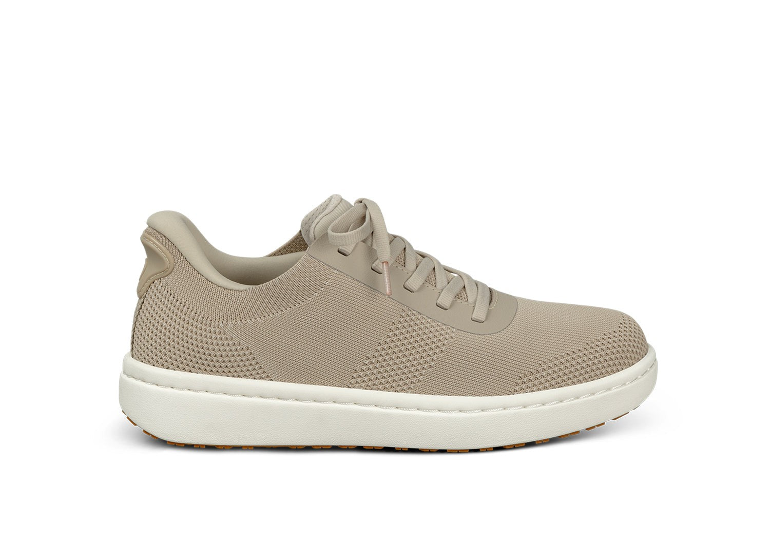 Orthofeet Wander Hands-Free Knit Women's Sneaker - Beige - Product View - 1