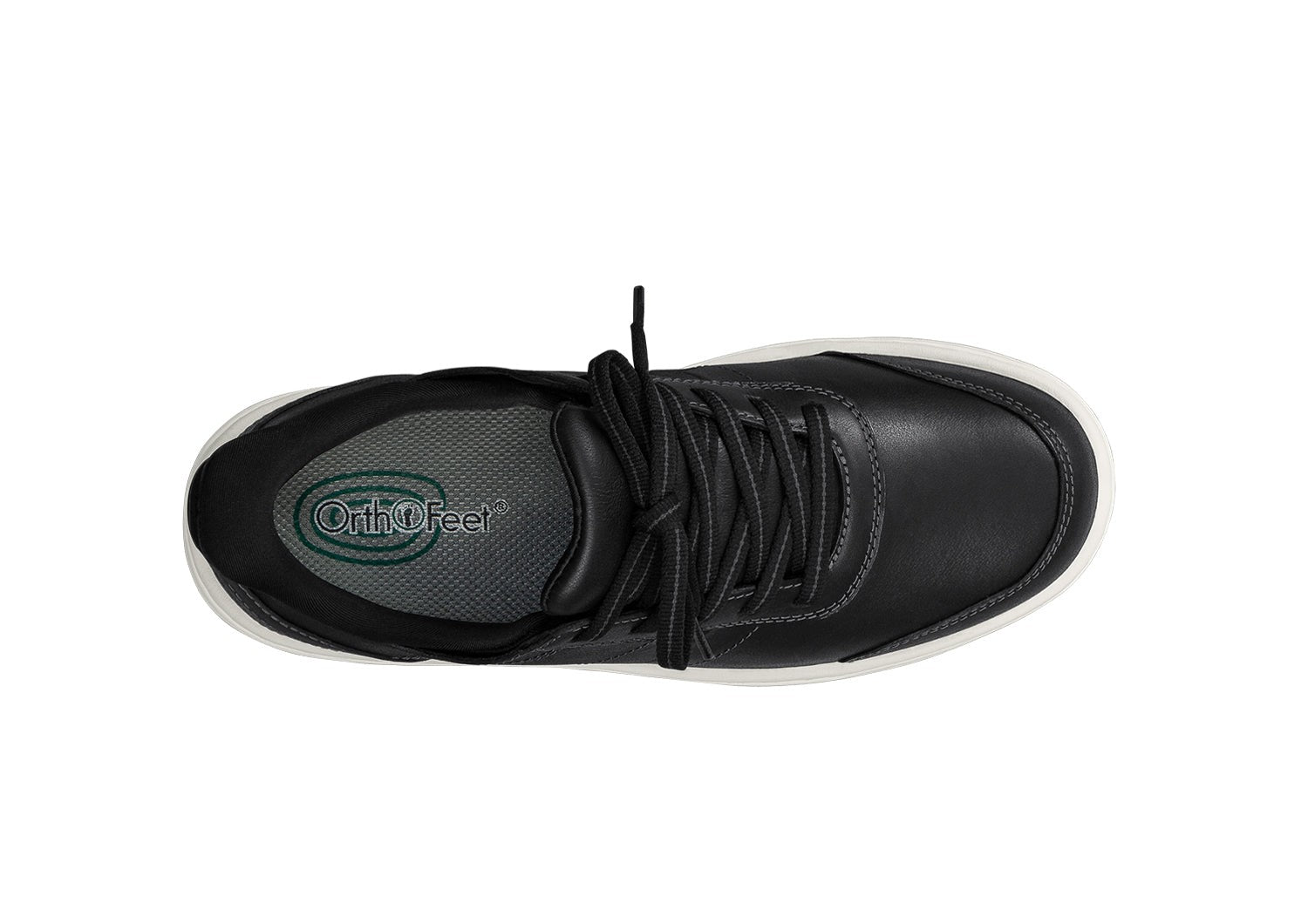 Orthofeet Wander Hands-Free Supportive Women's Sneakers - Black - Bird's Eye View - 5