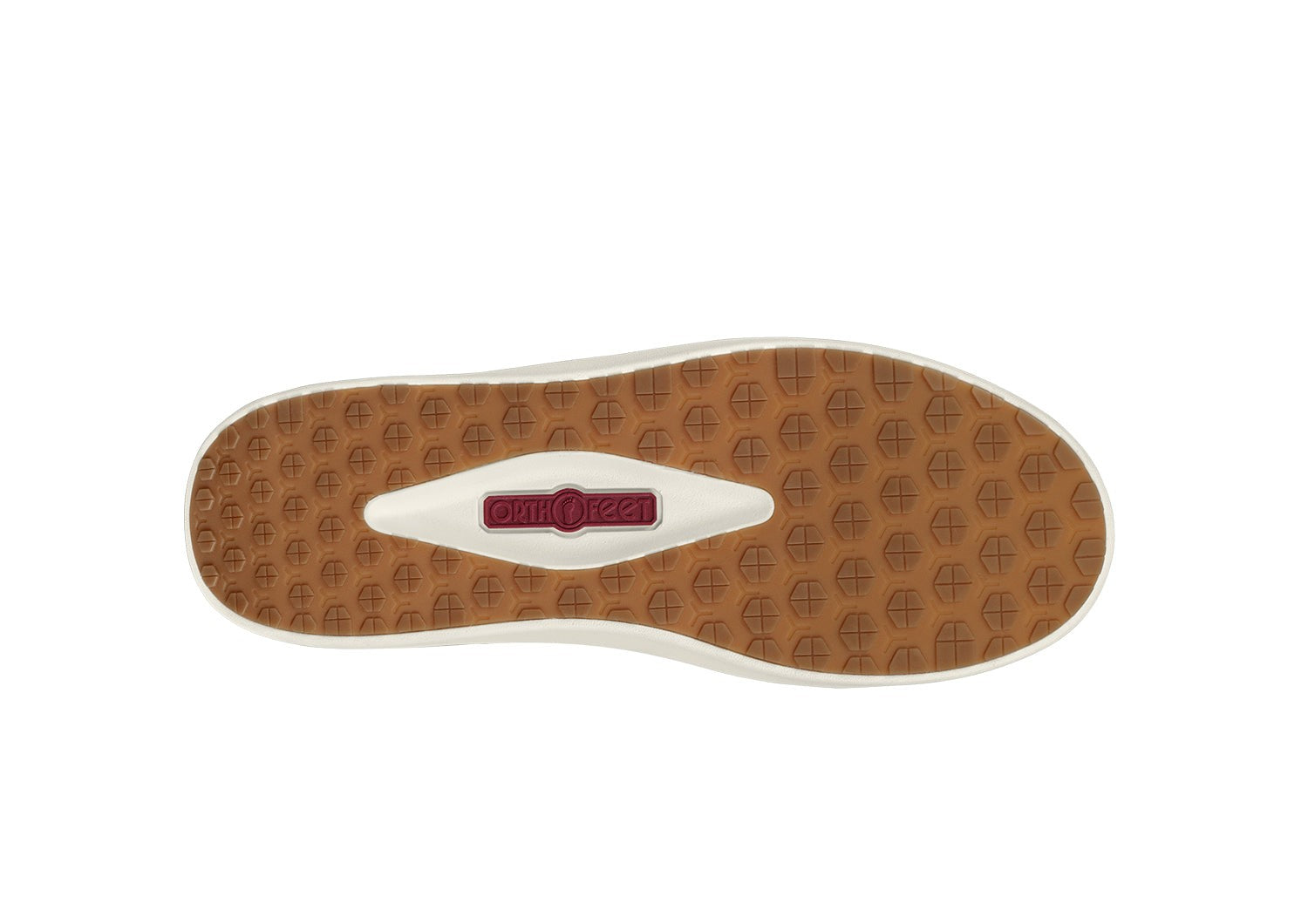 Orthofeet Wander Hands-Free Supportive Women's Sneakers - Burgundy - Sole View - 6