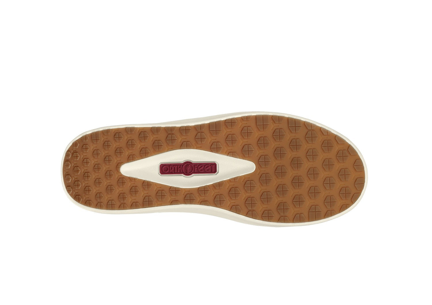 Orthofeet Wander Hands-Free Supportive Women's Sneakers - Camel - Sole View - 6