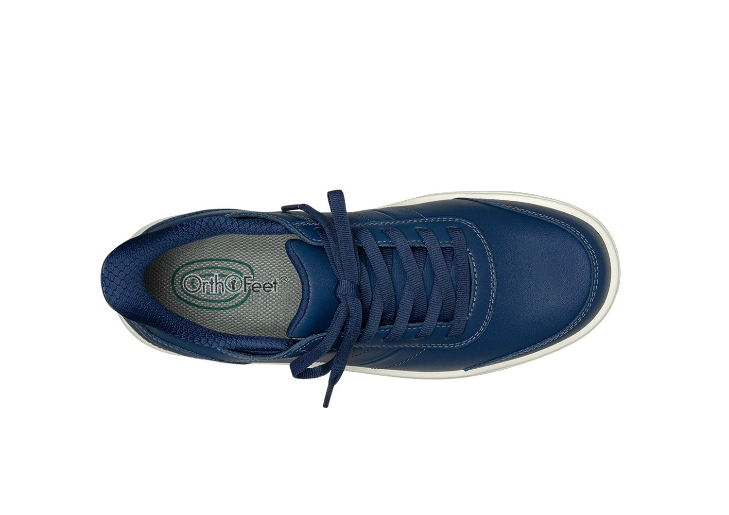 Orthofeet Wander Hands-Free Supportive Women's Sneakers - Navy - Bird's Eye View - 5