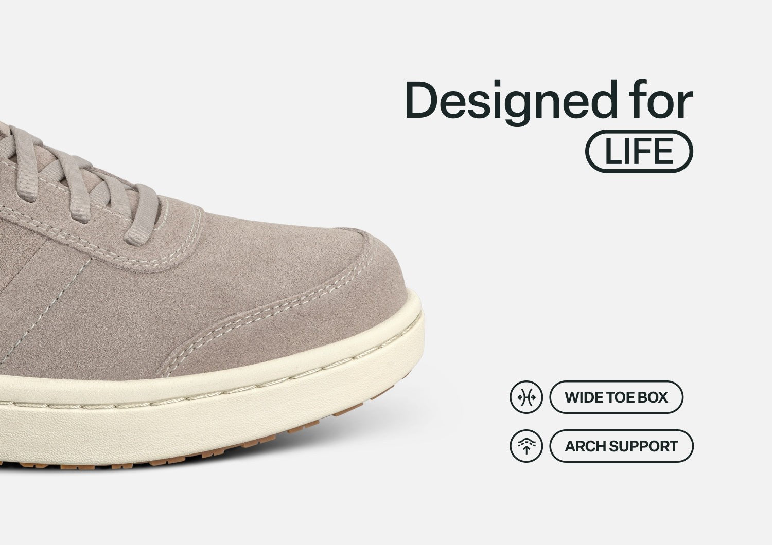 Orthofeet Wander Hands-Free Supportive Women's Sneakers - Taupe - Feature Detail - 5