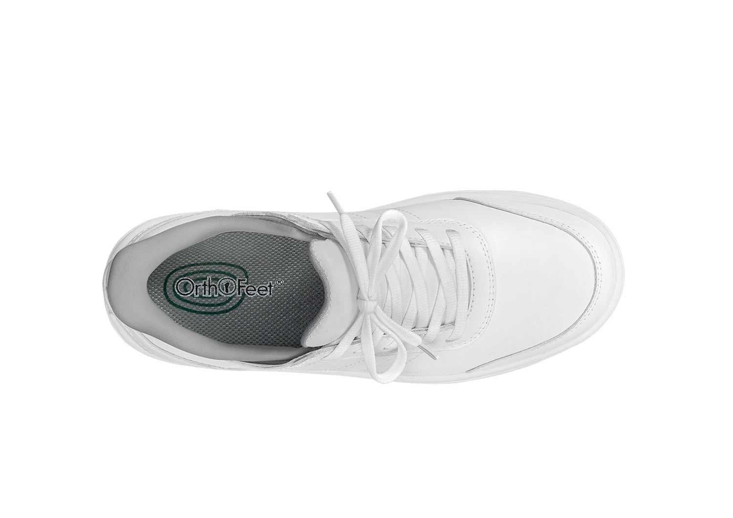 Orthofeet Wander Hands-Free Supportive Women's Sneakers - White - Bird's Eye View - 5