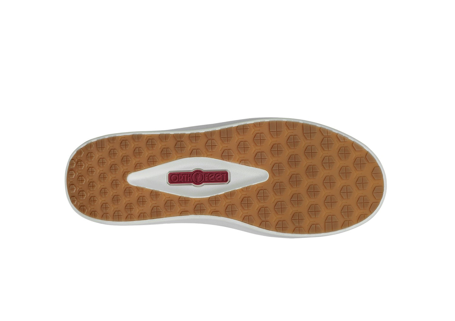 Orthofeet Wander Hands-Free Supportive Women's Sneakers - White - Sole View - 6