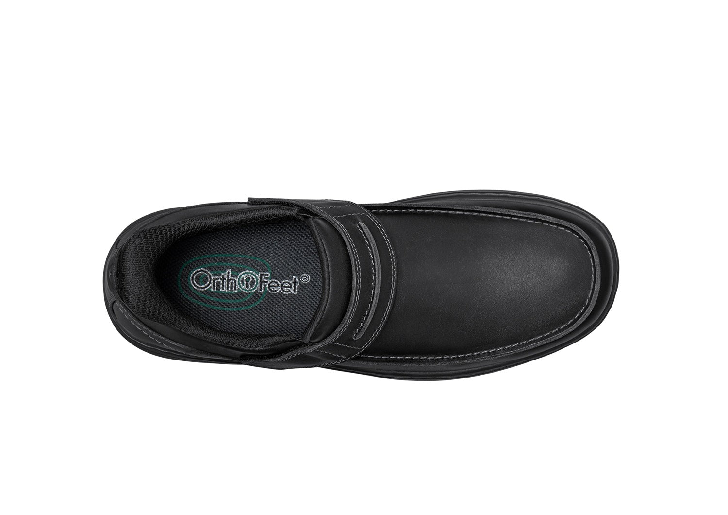 Orthofeet Xavier Hands-Free Men's Casual - Black - Bird's Eye View - 5