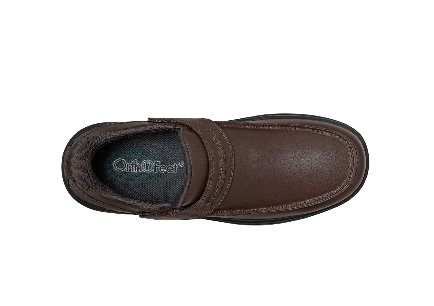 Orthofeet Xavier Hands-Free Men's Casual - Brown - Bird's Eye View - 5