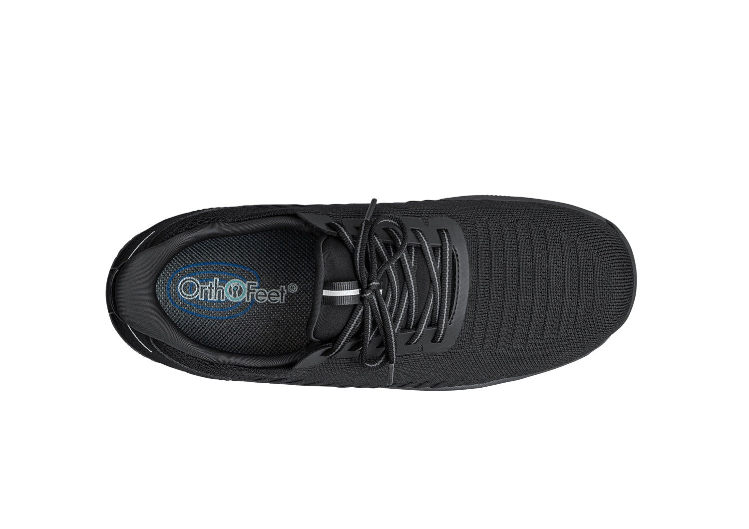 Orthofeet Yari Hands-Free Men's Sneakers - Black/black - Bird's Eye View - 5