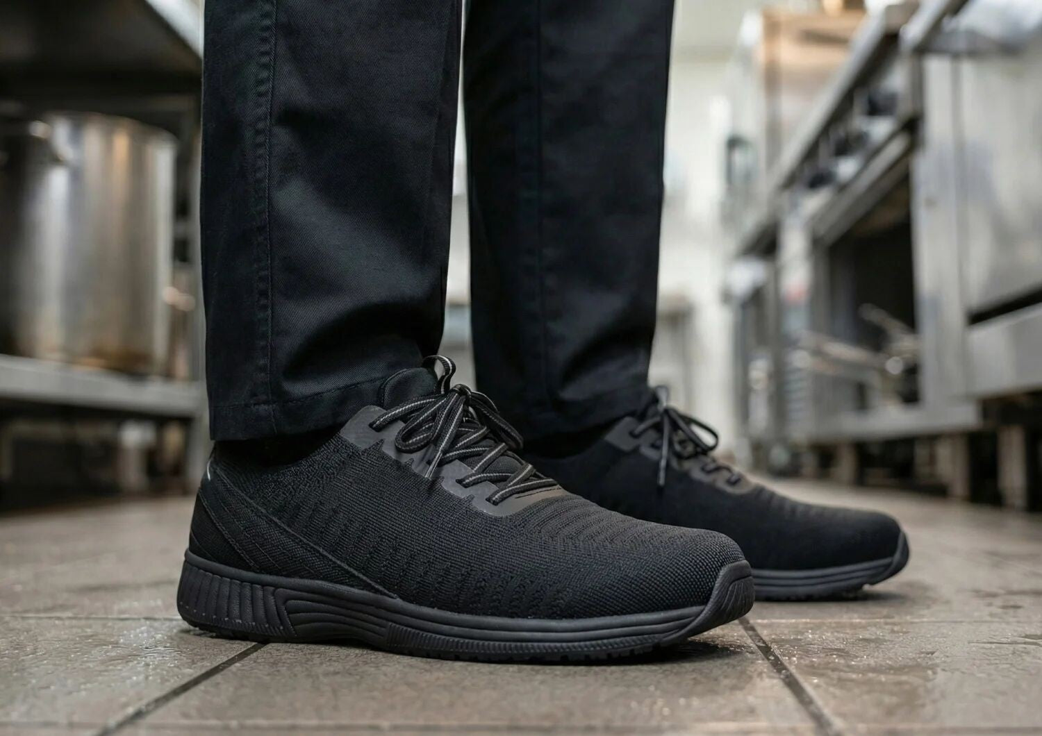 Orthofeet Yari Hands-Free Men's Sneakers - Black/black - Lifestyle View - 7
