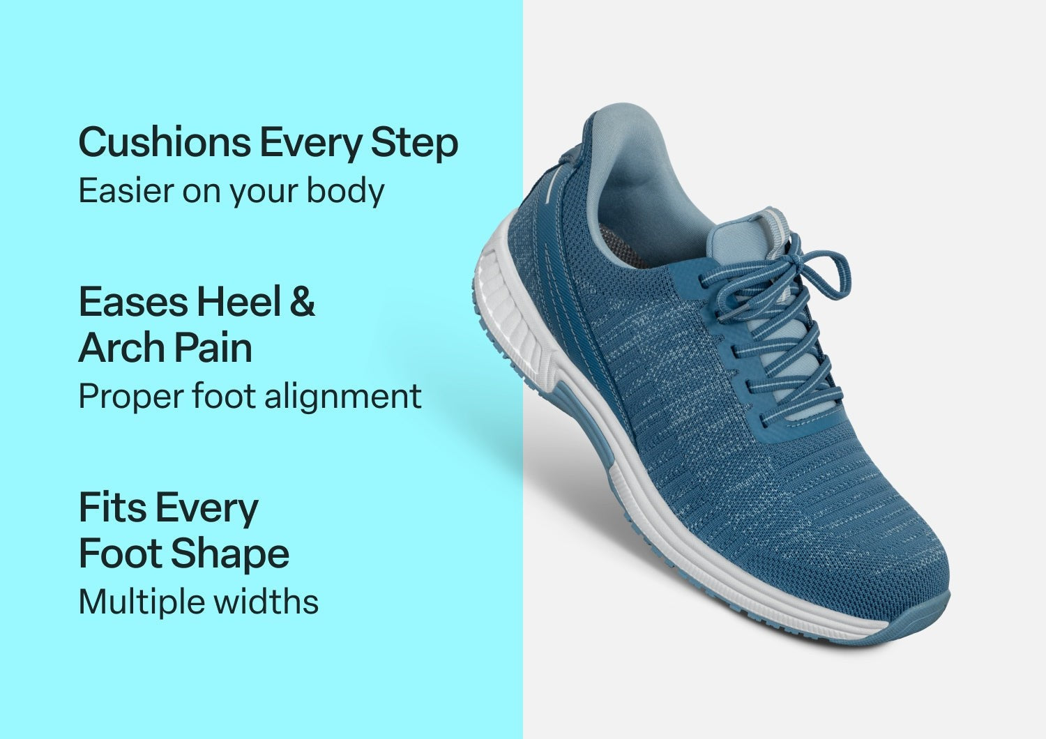 Orthofeet Yari Hands-Free Men's Sneakers - Blue - Comfort Benefits - 2