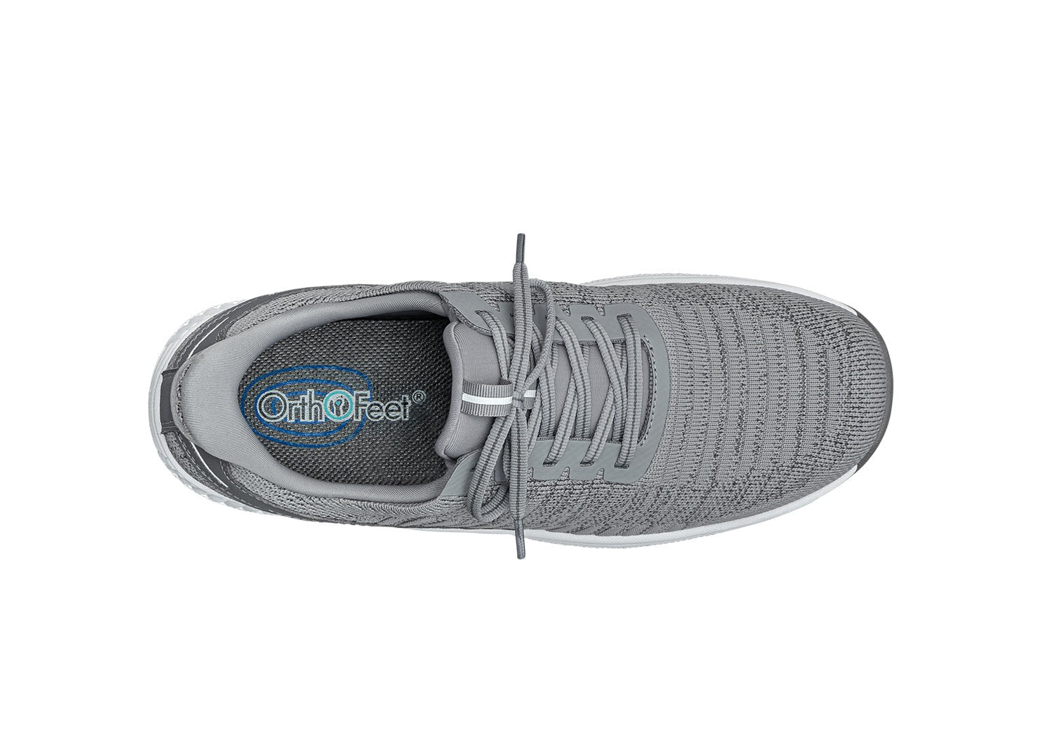 Orthofeet Yari Hands-Free Men's Sneakers - Gray - Bird's Eye View - 5