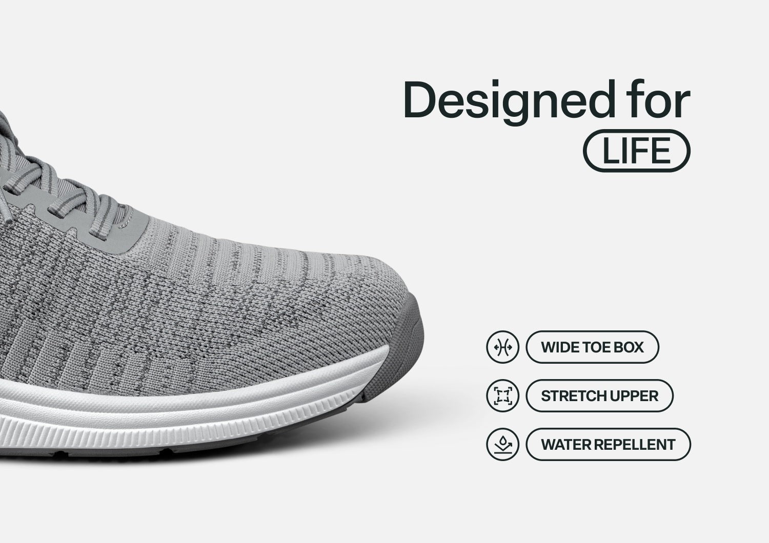 Orthofeet Yari Hands-Free Men's Sneakers - Gray - Feature Detail - 4