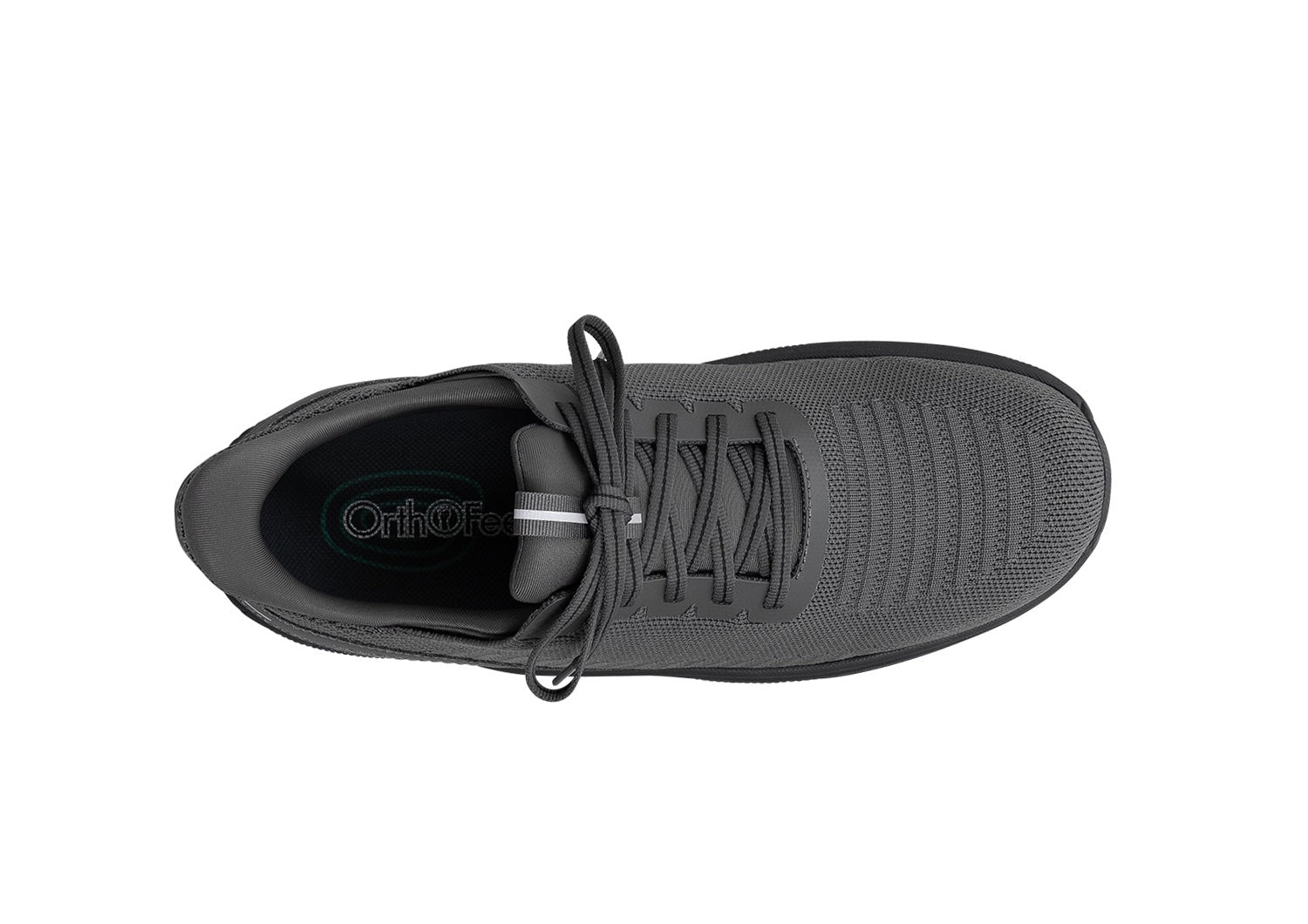 Orthofeet Yari Hands-Free Men's Sneakers - Gray/gray - Bird's Eye View - 5