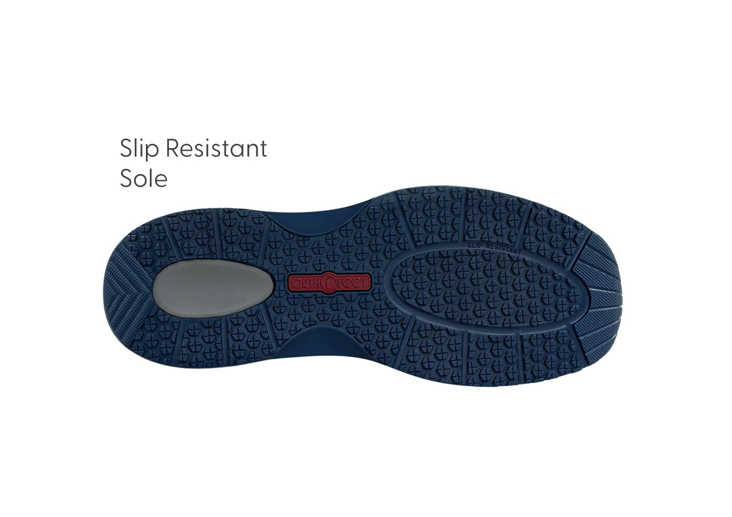 Orthofeet Yari Hands-Free Men's Sneakers - Navy/gray - Sole View - 6