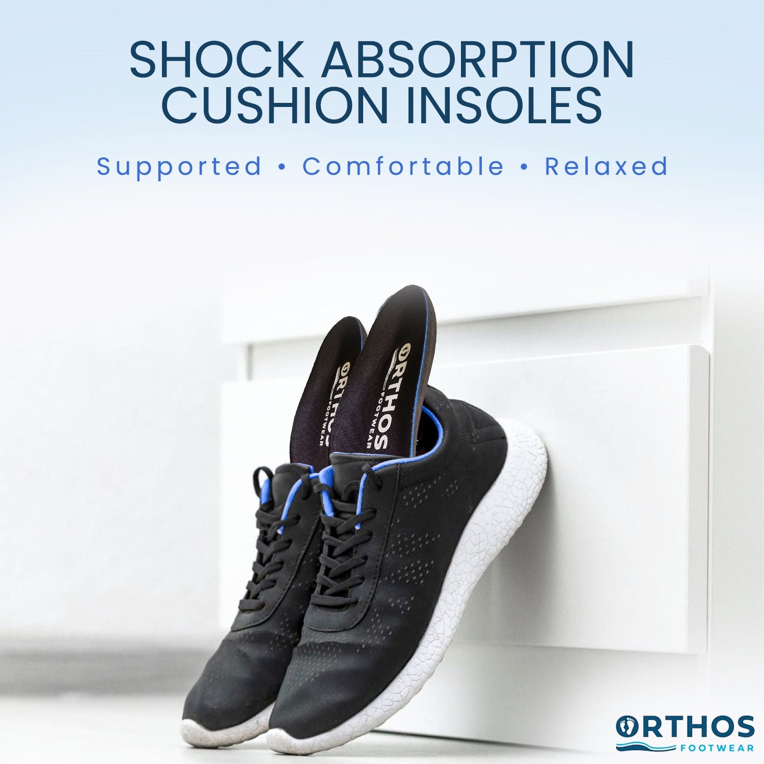 ORTHOS Shearling Orthotic Insoles - Inserts w/ Arch Support for Slippers, White - Sheepskin Lined Boots - cushioning orthotics Lifestyle