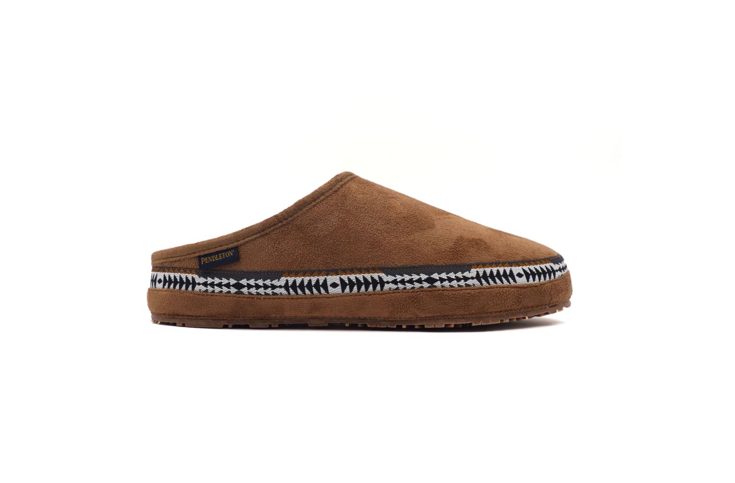 Pendleton Men's Porch Mule Washable Microsuede Slipper - Toasted Coconut - Lateral Side