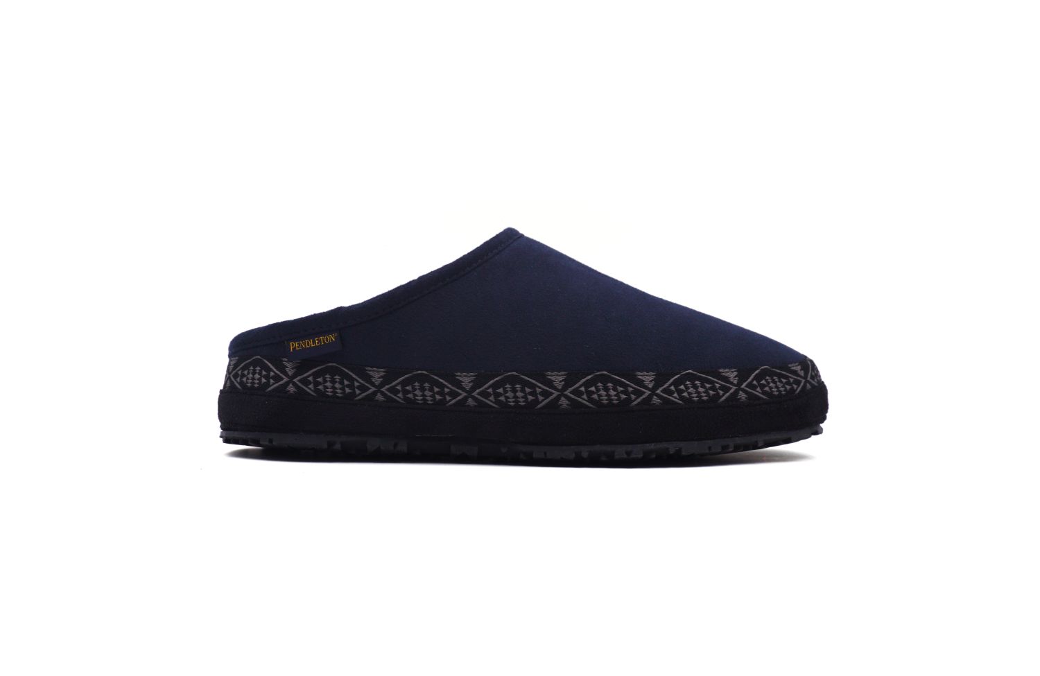 Pendleton Men's Porch Mule Washable Microsuede Slipper - Navy - Lateral Side