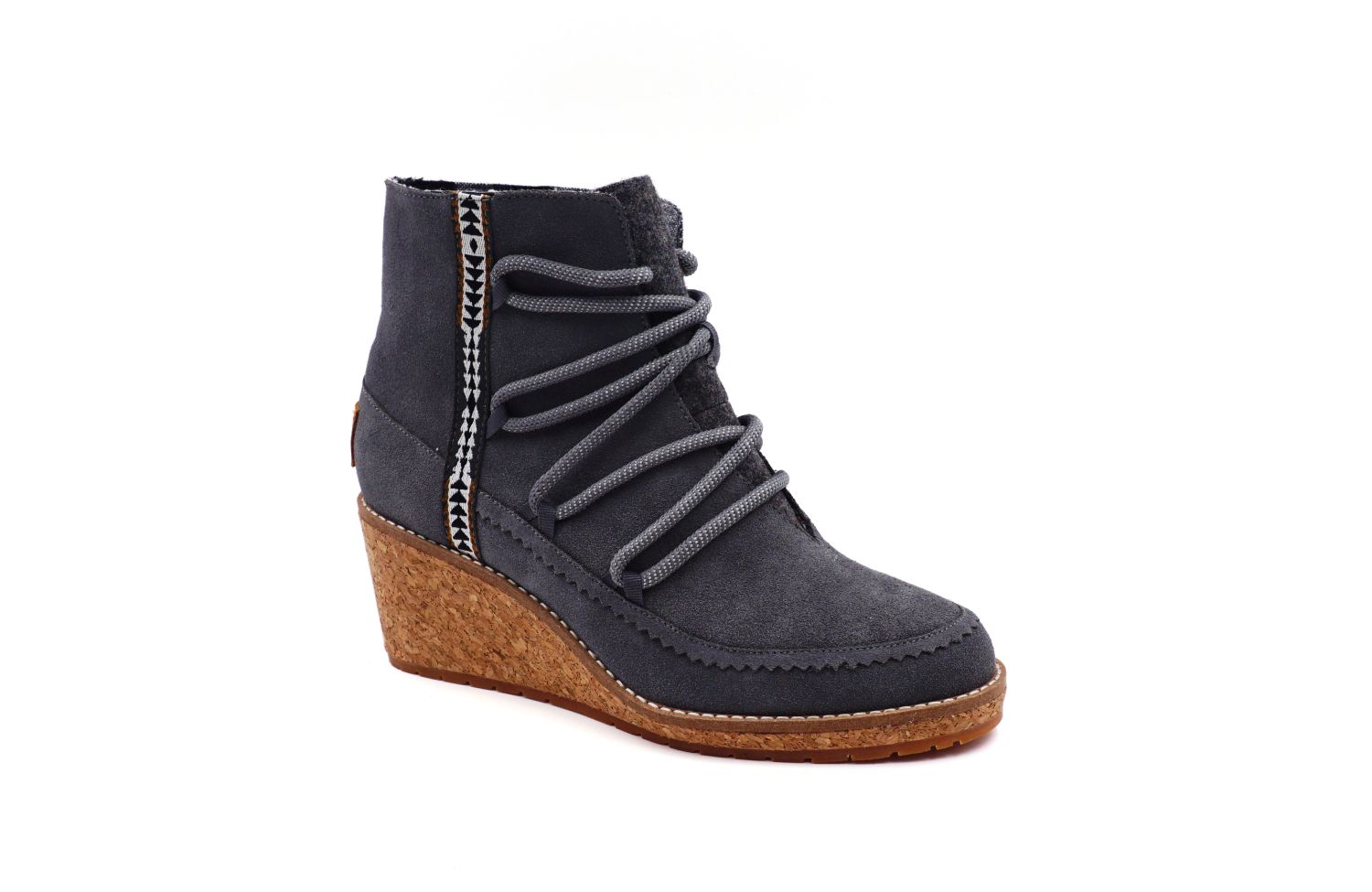 Pendleton Women's Islegate Lace-Up Wedge Waterproof - Steel Gray - Angle