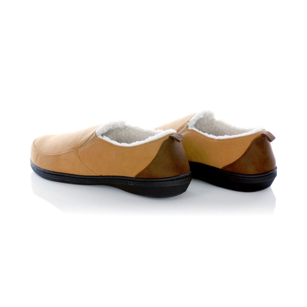 PowerStep ArchWear Twin-Gore Slippers Men's Orthotic Slippers - Light Brown - Product View - 3
