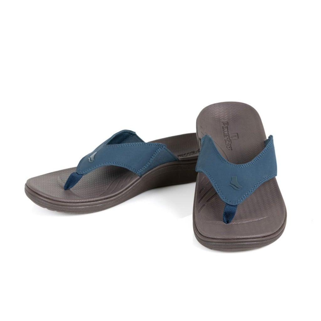PowerStep ArchWear Women's Sandals - Navy/brown - Product View - 2