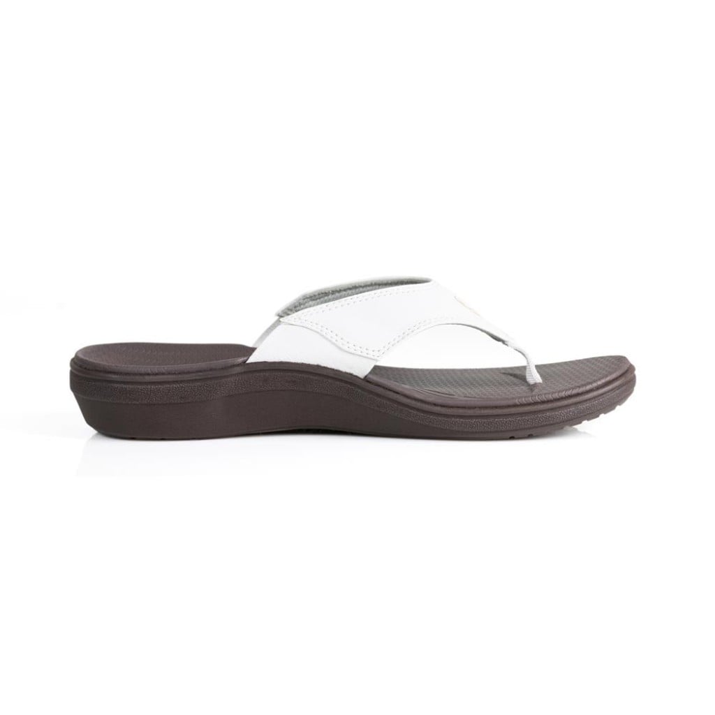 PowerStep ArchWear Women's Sandals - White/brown - Product View - 2