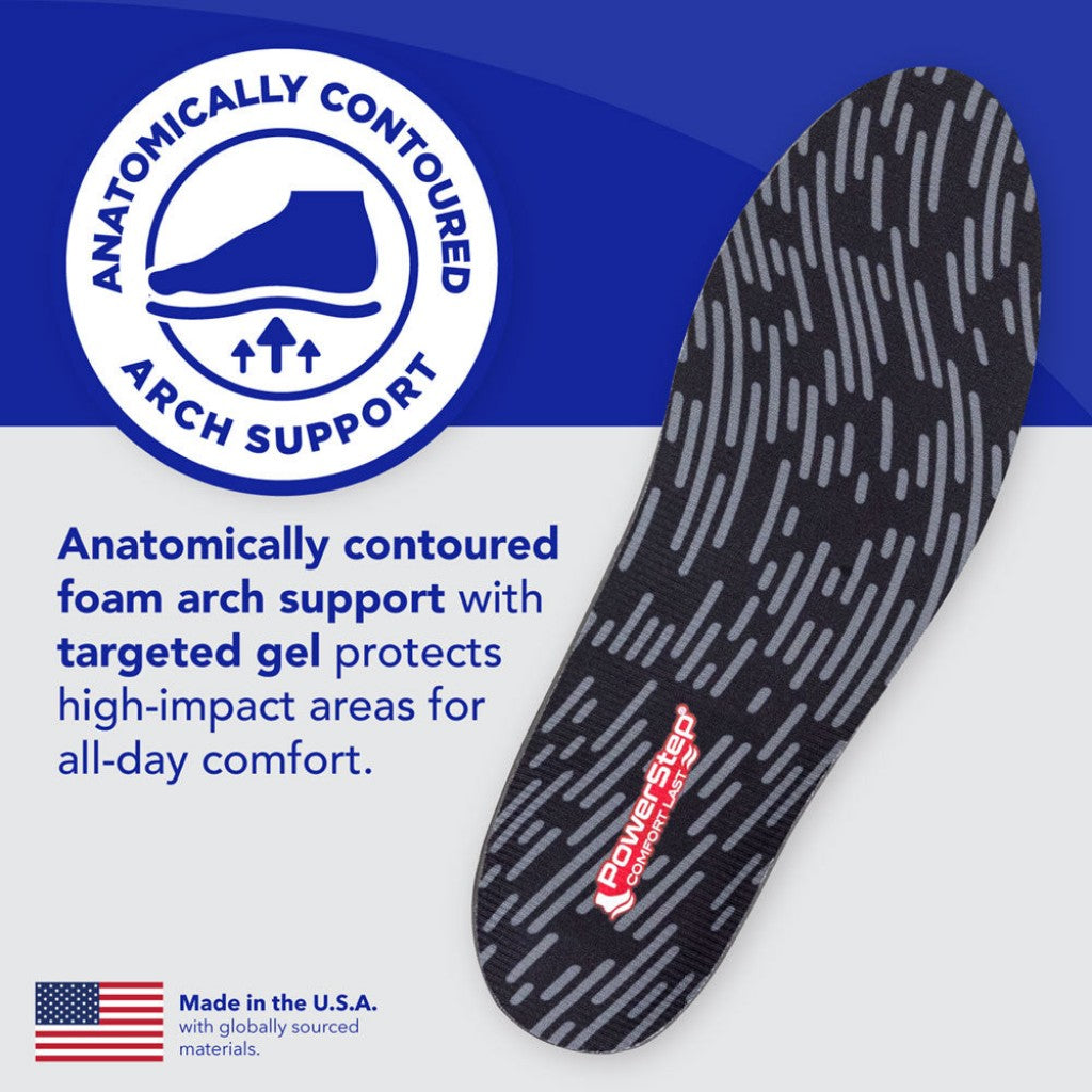 PowerStep ComfortLast Orthotic Insoles - Black - Product View - 4