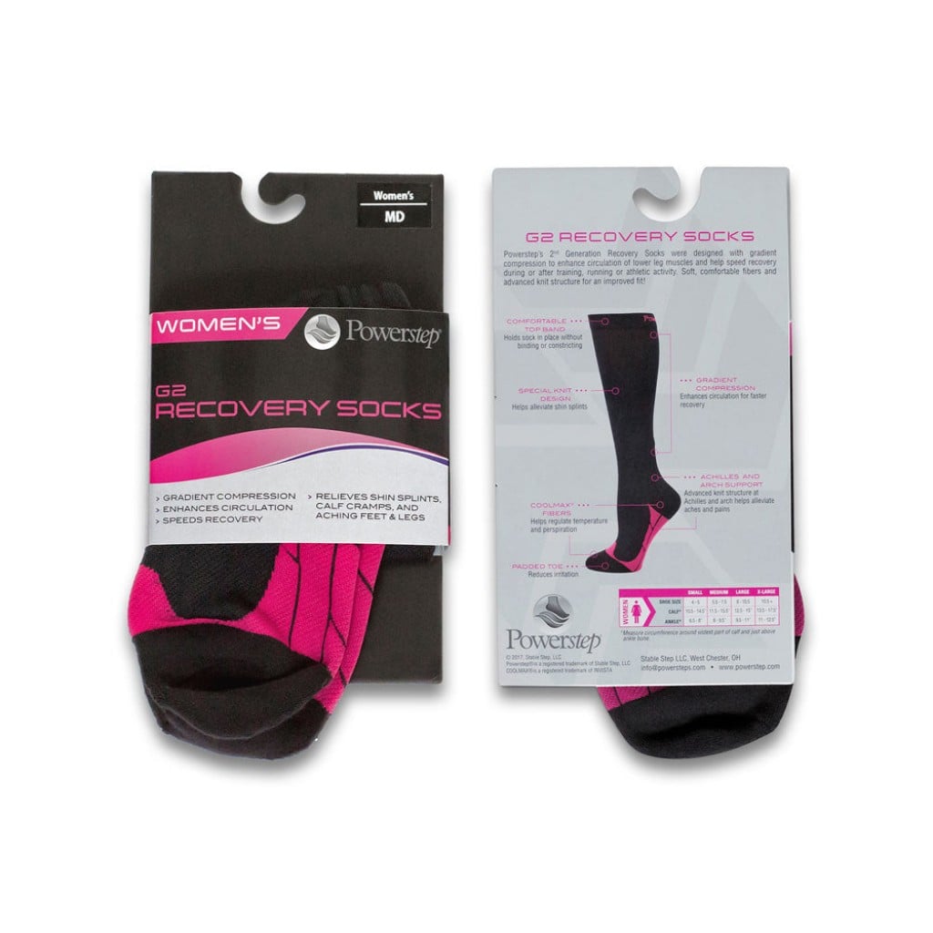 PowerStep G2 Compression arch & Achilles support Recovery Socks - Product View - 6