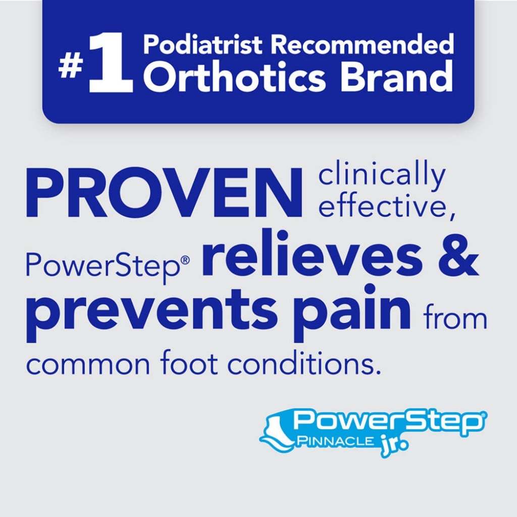 PowerStep Pinnacle Junior 3/4 Orthotic Insoles - Product View - 2