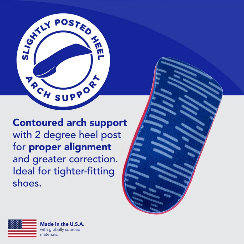 PowerStep Pinnacle Junior 3/4 Orthotic Insoles - Product View - 4