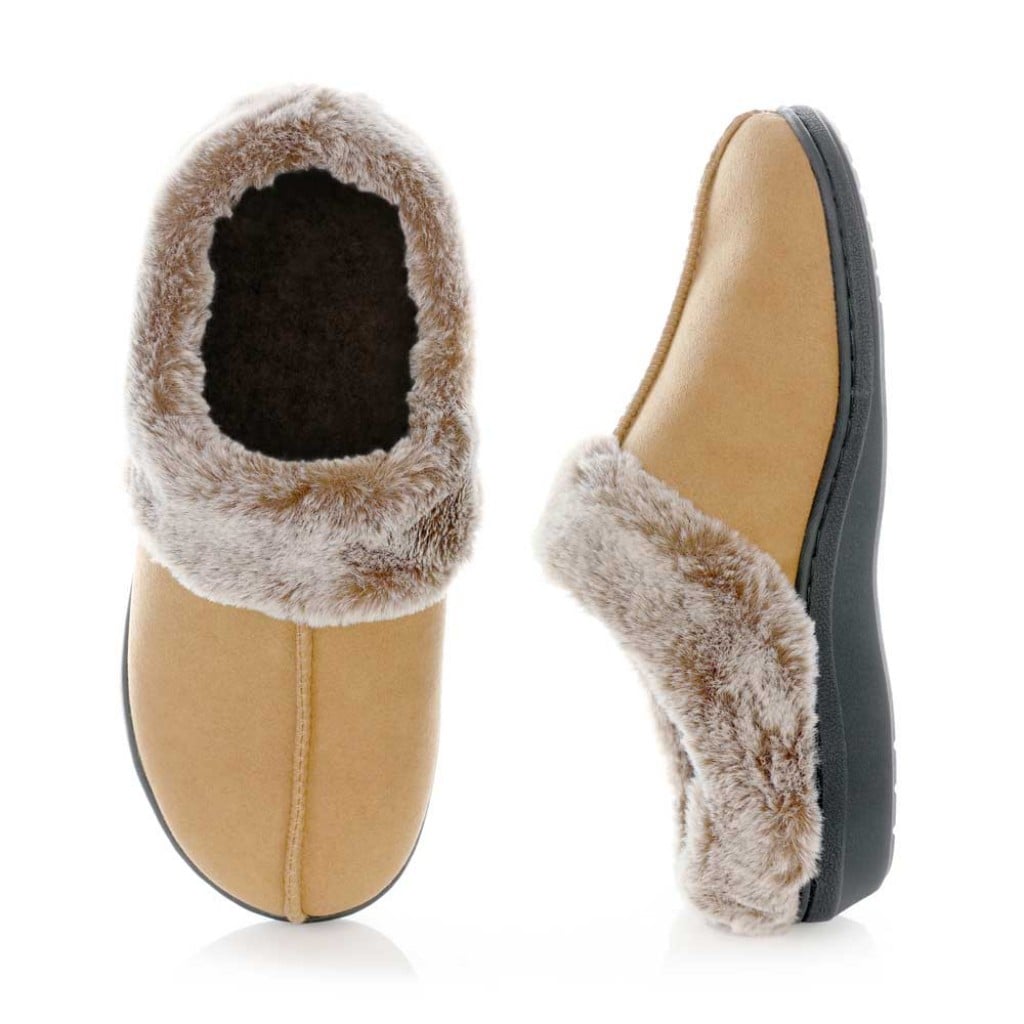 Powerstep Archwear Orthotic Clog Slippers Womens Orthotic Slippers in Light Brown