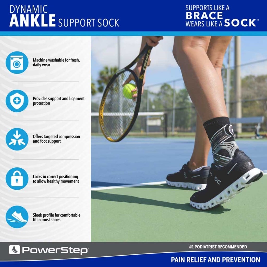 Powerstep Dynamic Ankle Support Sock - Lifestyle View - 2