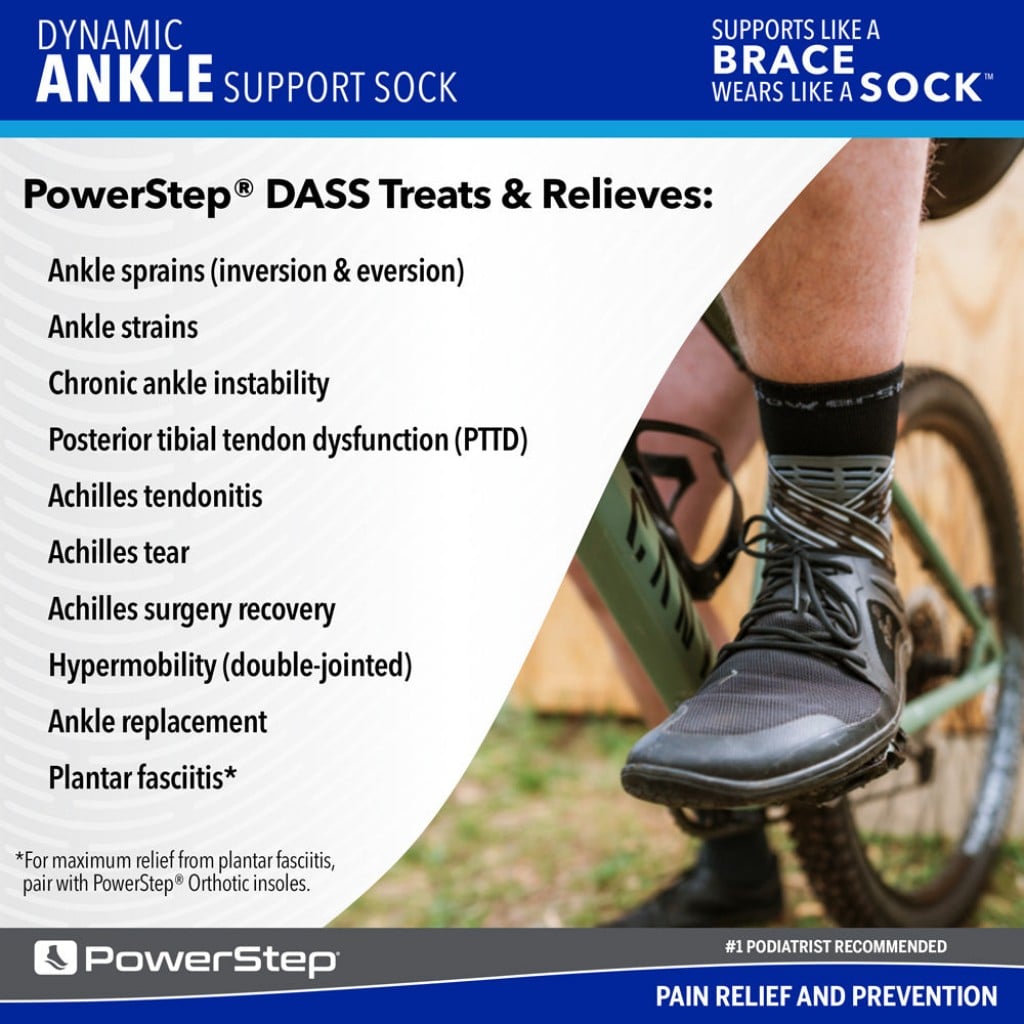Powerstep Dynamic Ankle Support Sock - Lifestyle View - 3