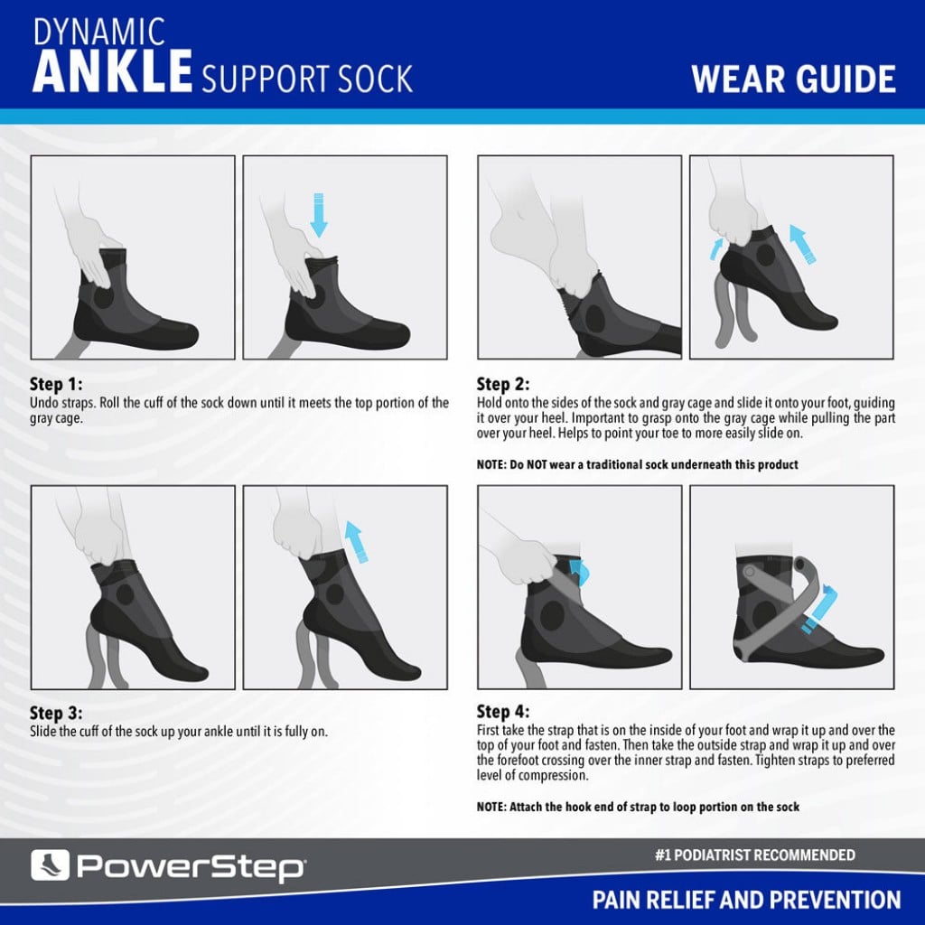 Powerstep Dynamic Ankle Support Sock - Product View - 5