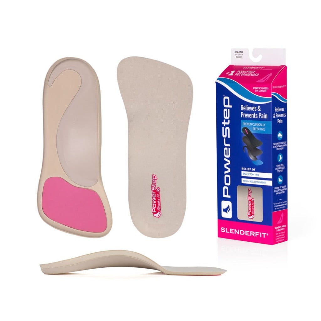 Powerstep SlenderFit 3/4 Women's Support Insoles - Khaki - Product View - 1