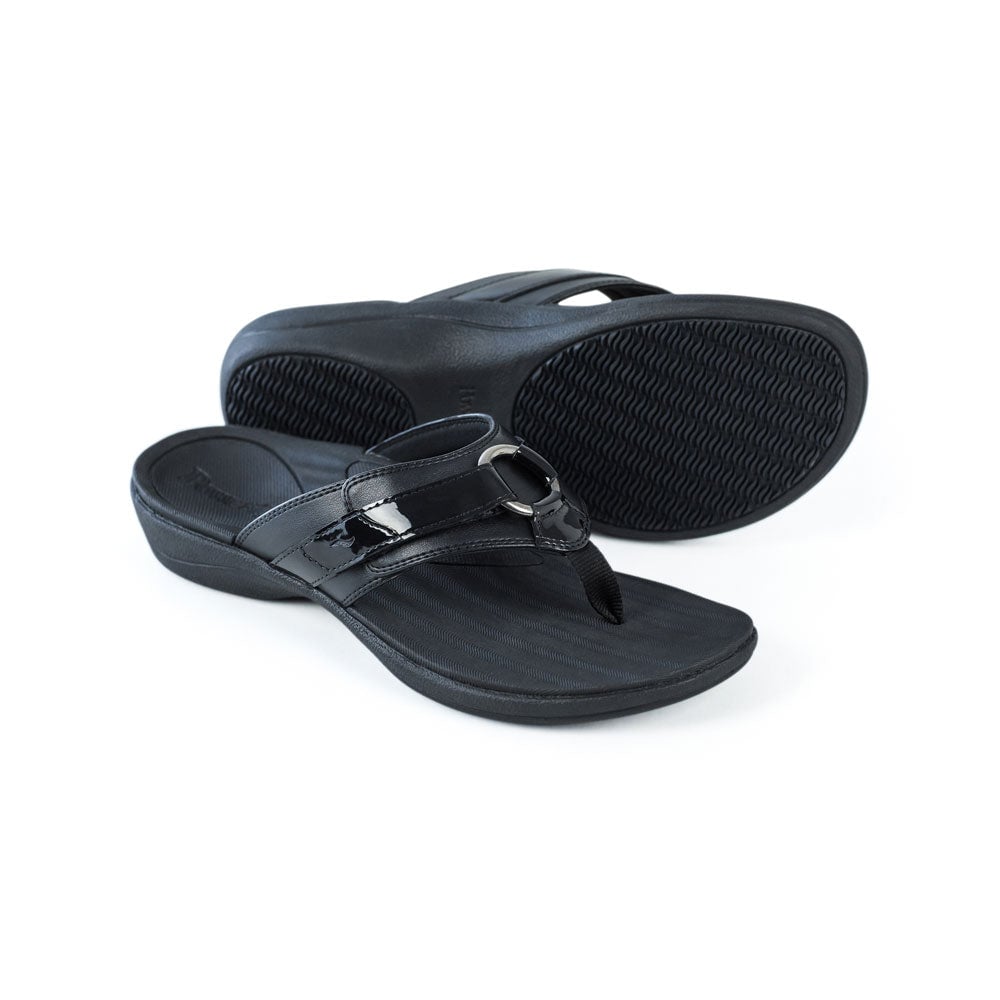 PowerStep ArchWear Women's Dress Sandals - Black - View 4