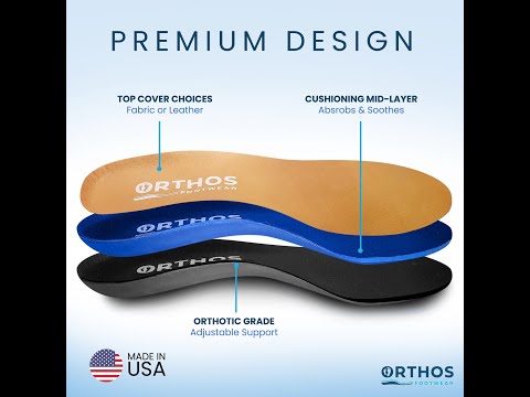 ORTHOS Footwear Orthotic Insoles - Full Length - Made in USA